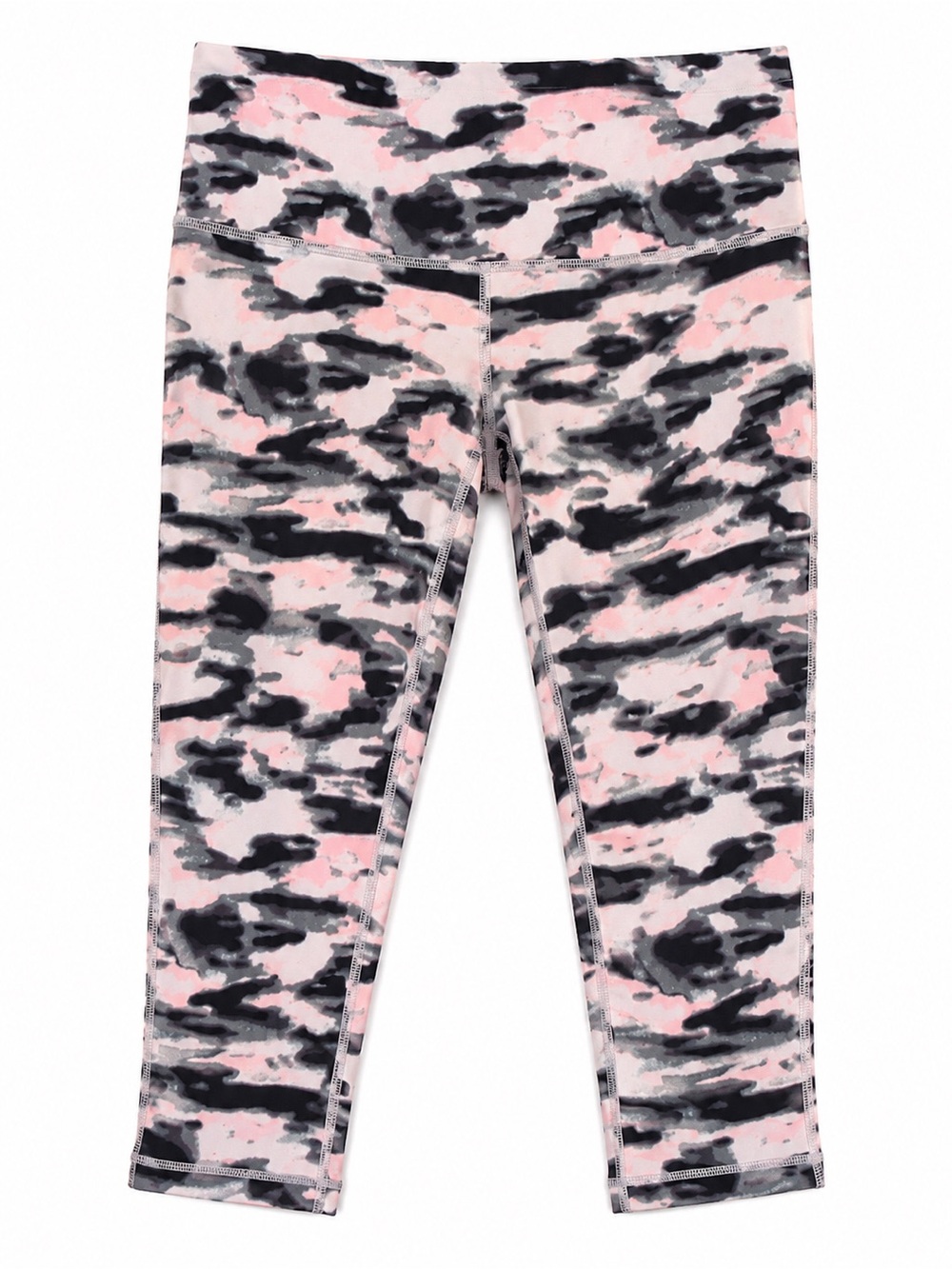 Lululemon Pink Black Camo Cropped Leggings Size 8 18.5” Inseam